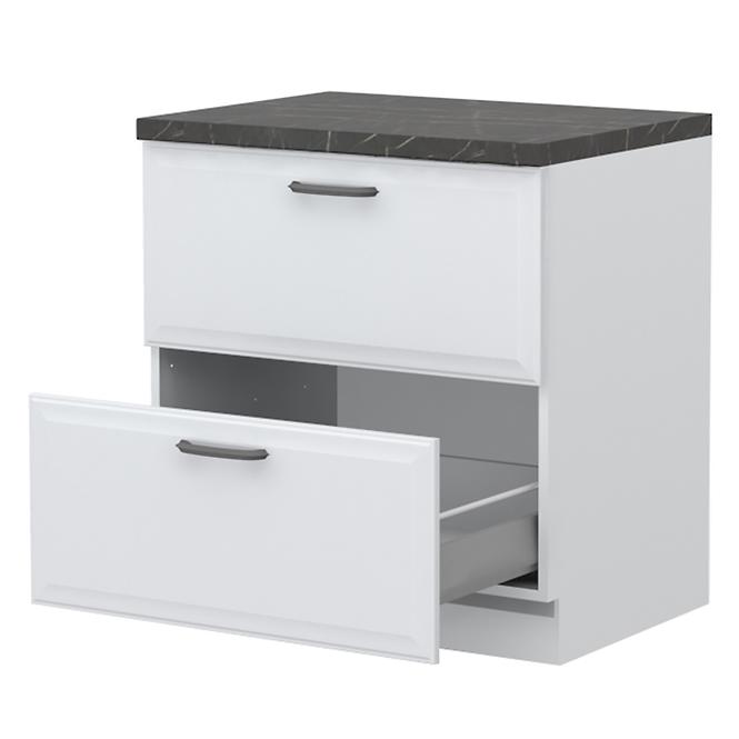 Küchenschrank Evia r-80-2mbox/4 2s pearl grey Matt