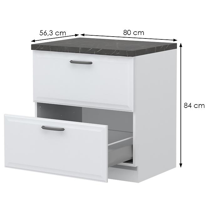 Küchenschrank Evia r-80-2mbox/4 2s pearl grey Matt,2