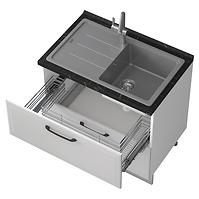 Küchenschrank Evia r-90-2mz/4 pearl grey Matt