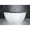 Frei stehende Badewanne Ayla 170/80 Überlaufgarnitur Click-Clack mit rechteckigem Überlauf Slim,5