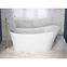 Frei stehende Badewanne Calima 170/74 Überlaufgarnitur Click-Clack mit rechteckigem Überlauf Slim chrom,7