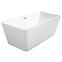 Frei stehende Badewanne Evita 160/80 + Überlaufgarnitur Click-Clack mit Überlauf Slim