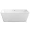 Frei stehende Badewanne Evita 160/80 + Überlaufgarnitur Click-Clack mit Überlauf Slim,3