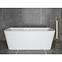 Frei stehende Badewanne Evita 160/80 + Überlaufgarnitur Click-Clack mit Überlauf Slim,7
