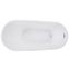 Frei stehende Badewanne Melody 150/80 Überlaufgarnitur Click-Clack mit rechteckigem Überlauf Slim Chrom