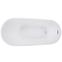 Frei stehende Badewanne Melody 170/80 Überlaufgarnitur Click-Clack mit rechteckigem Überlauf Slim Chrom