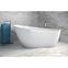 Frei stehende Badewanne Melody 170/80 Überlaufgarnitur Click-Clack mit rechteckigem Überlauf Slim Chrom,4