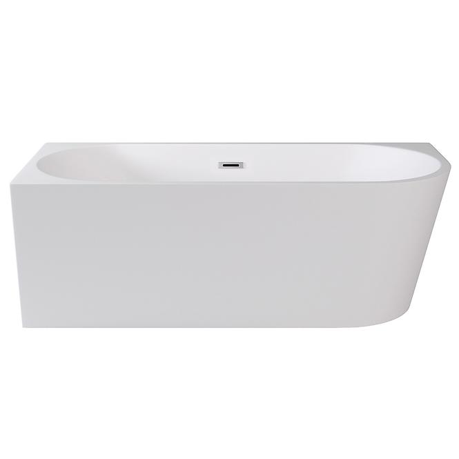 Frei stehende Eck-Badewanne Zoya 150/80 L + Click-Clack mit rechteckigem Überlauf Slim Chrom