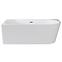 Frei stehende Eck-Badewanne Zoya 150/80 L + Click-Clack mit rechteckigem Überlauf Slim Chrom,2