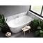 Frei stehende Eck-Badewanne Zoya 150/80 R + Click-Clack mit rechteckigem Überlauf Slim Chrom,6