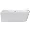 Frei stehende Eck-Badewanne Zoya 170/80 L + Click-Clack mit rechteckigem Überlauf Slim Chrom,2