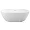 Frei stehende Badewanne Navia 140/75 Überlaufgarnitur Click-Clack mit rechteckigem Überlauf Slim Chrom,2