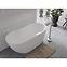 Frei stehende Badewanne Navia 140/75 Überlaufgarnitur Click-Clack mit rechteckigem Überlauf Slim Chrom,9