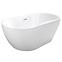Frei stehende Badewanne Navia 150/80 Überlaufgarnitur Click-Clack mit rechteckigem Überlauf Slim Chrom,2