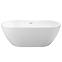 Frei stehende Badewanne Navia 150/80 Überlaufgarnitur Click-Clack mit rechteckigem Überlauf Slim Chrom,3