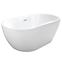 Frei stehende Badewanne Navia 160/80 Überlaufgarnitur Click-Clack mit rechteckigem Überlauf Slim Chrom,2