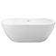 Frei stehende Badewanne Navia 160/80 Überlaufgarnitur Click-Clack mit rechteckigem Überlauf Slim Chrom,3
