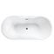 Frei stehende Badewanne Navia 160/80 Überlaufgarnitur Click-Clack mit rechteckigem Überlauf Slim Chrom,4