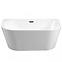 Frei stehende Badewanne zur Wand Vica 150/80 + Überlaufgarnitur Click-Clack mit Überlauf Slim in Gold