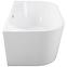 Frei stehende Badewanne zur Wand Vica 170/80 + Überlaufgarnitur Click-Clack mit rechteckigem Überlauf Slim Chrom,5