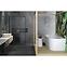 Frei stehende Badewanne zur Wand Vica 170/80 + Überlaufgarnitur Click-Clack mit rechteckigem Überlauf Slim Chrom,6