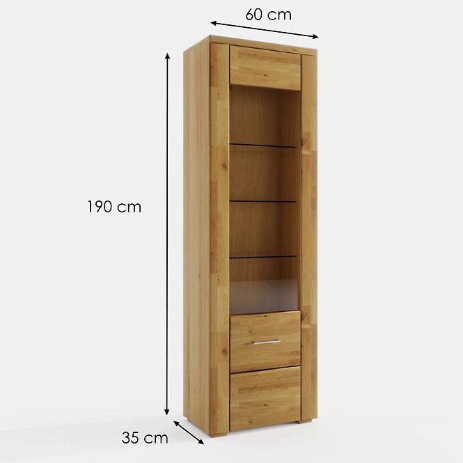 Vitrine Carlo C-75 eiche natürliche