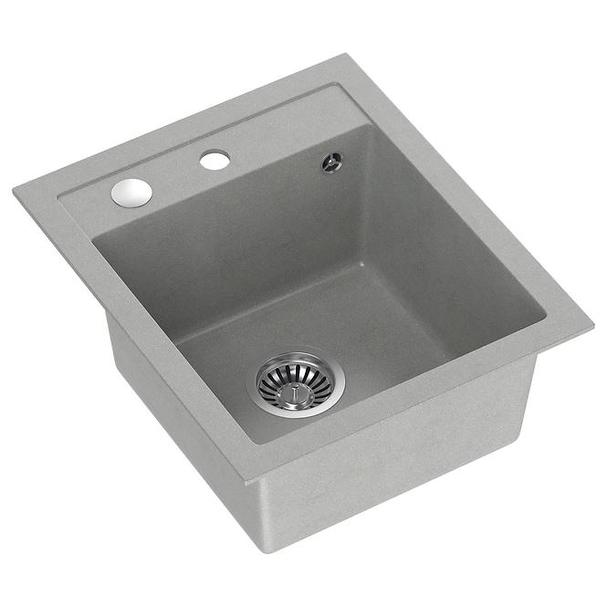 Spüle Johnny 100 Steingran grau 43x50x20 + Siphon
