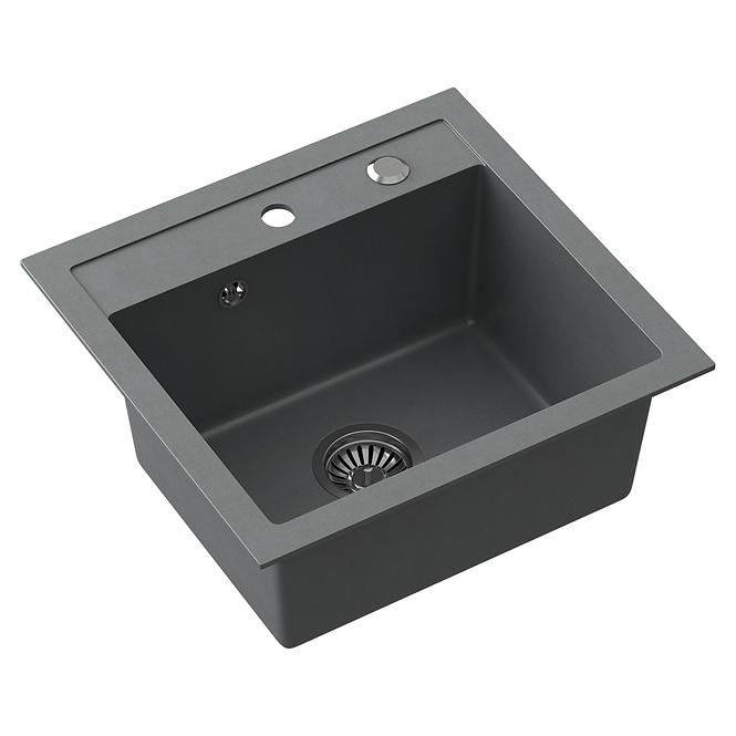 Spüle Johnny 110 Steingran grau50x47x18,5 + Siphon