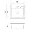 Spüle Johnny 110 Steingran grau50x47x18,5 + Siphon,3