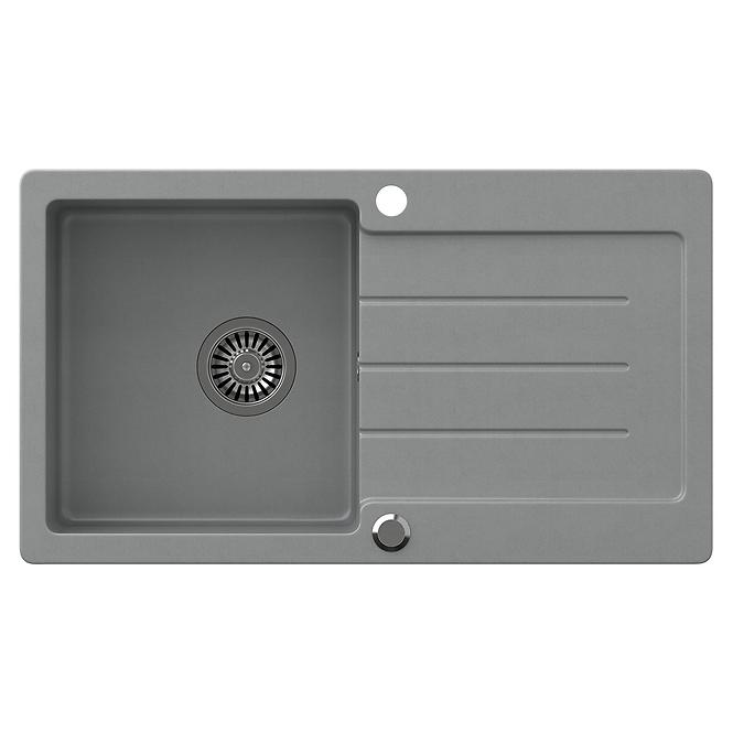Spüle Johnny 111 Steingran grau 77x44x18,5 + Siphon