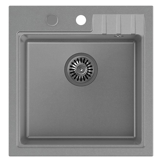 Spüle Peter 110 Steingran grau 50x52x20 + Siphon