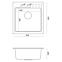 Spüle Peter 110 Steingran grau 50x52x20 + Siphon,3
