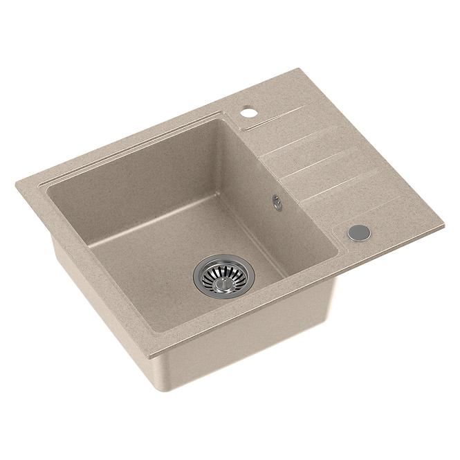Spüle Peter 116 Steingran beige 62x50x20 + Siphon