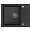 Spüle Peter 116 Steingran schwarz 62x50x20 + Siphon