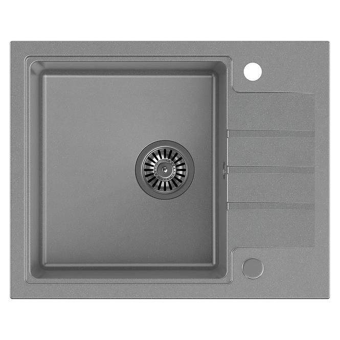 Spüle Peter 116 Steingran grau 62x50x20 + Siphon