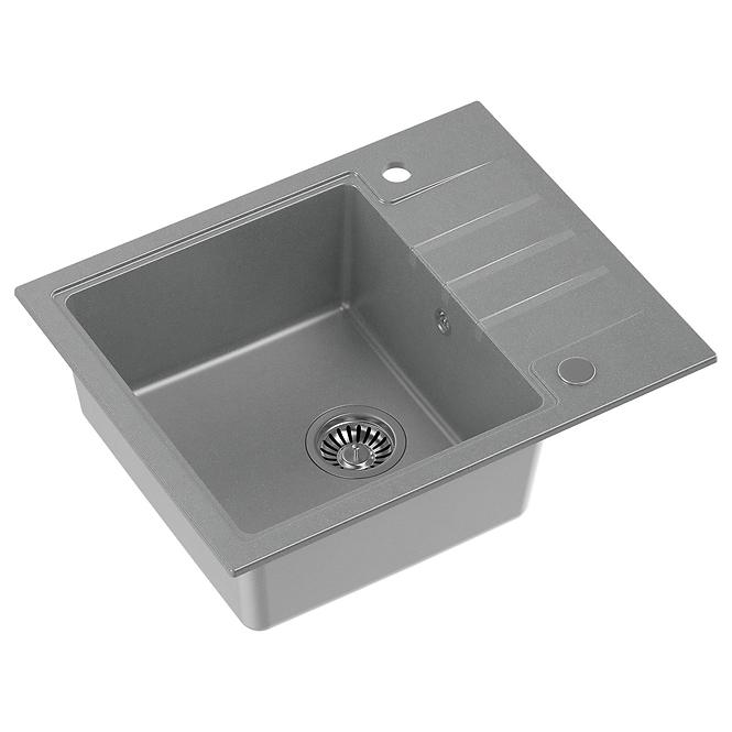 Spüle Peter 116 Steingran grau 62x50x20 + Siphon