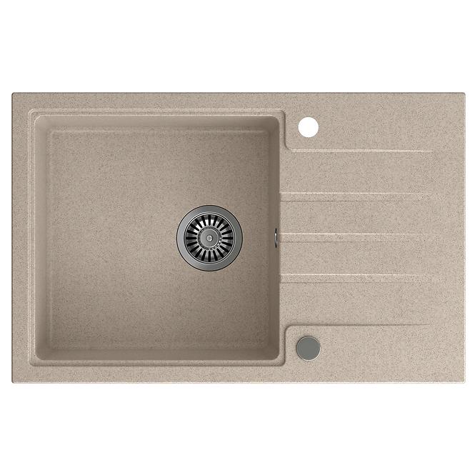 Spüle Peter 111 Steingran beige 78x50x20 + Siphon