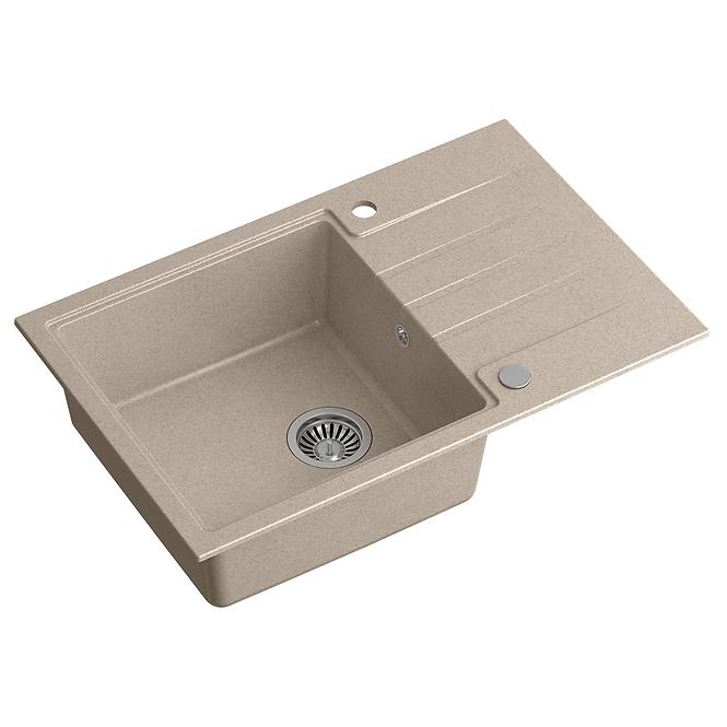 Spüle Peter 111 Steingran beige 78x50x20 + Siphon