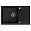 Spüle Peter 111 Steingran schwarz 78x50x20 + Siphon