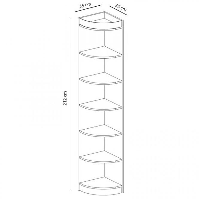 Regal Mega 35cm Eiche Sonoma