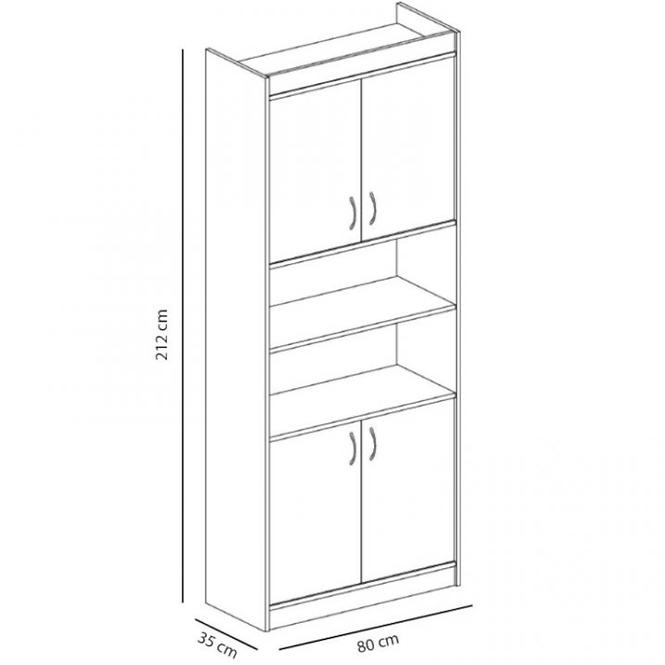 Schrank Mega 80cm Eiche Sonoma