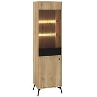 Vitrine Agis 02 Honey Castello Oak/Black Mat