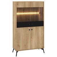 Vitrine Agis 03 Honey Castello Oak/Black Mat