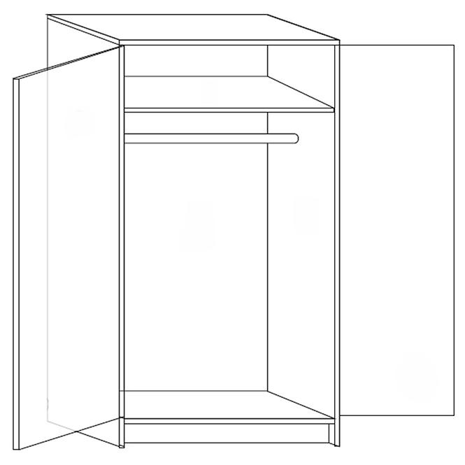 Schrank Metis I 81cm Eiche Sonoma