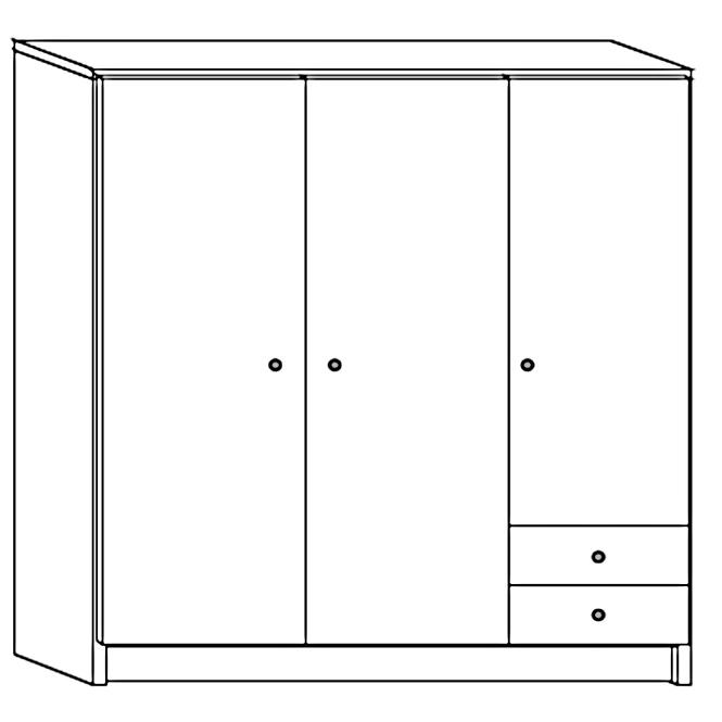 Schrank Metis II 129cm Eiche Sonoma