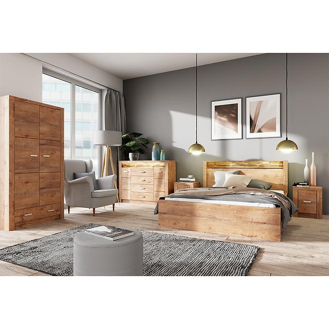 Eckschrank Indianapolis I15 Spiegelreflexion helle Esche