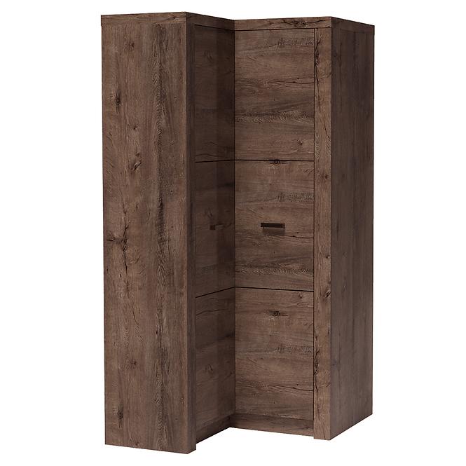 Eckschrank Indianapolis I15 Spiegelreflexion dunkle Esche
