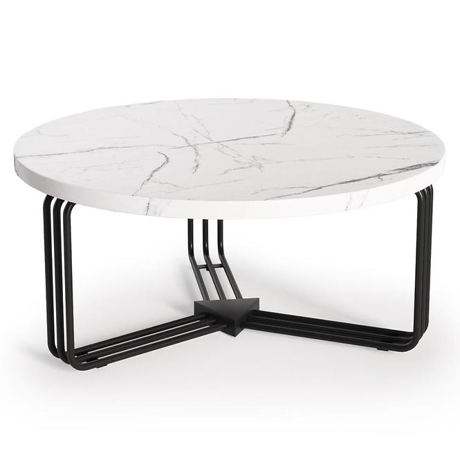 Couchtisch Antica weiß Marmor/schwarz