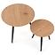 Couchtisch Mentona 2 eiche gold/schwarz set-2,2