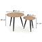Couchtisch Mentona 2 eiche gold/schwarz set-2,3